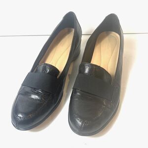 Naturalizer N5 Comfort Leather Wedge Womens 11N Black Classic Pumps Shoe Slip On